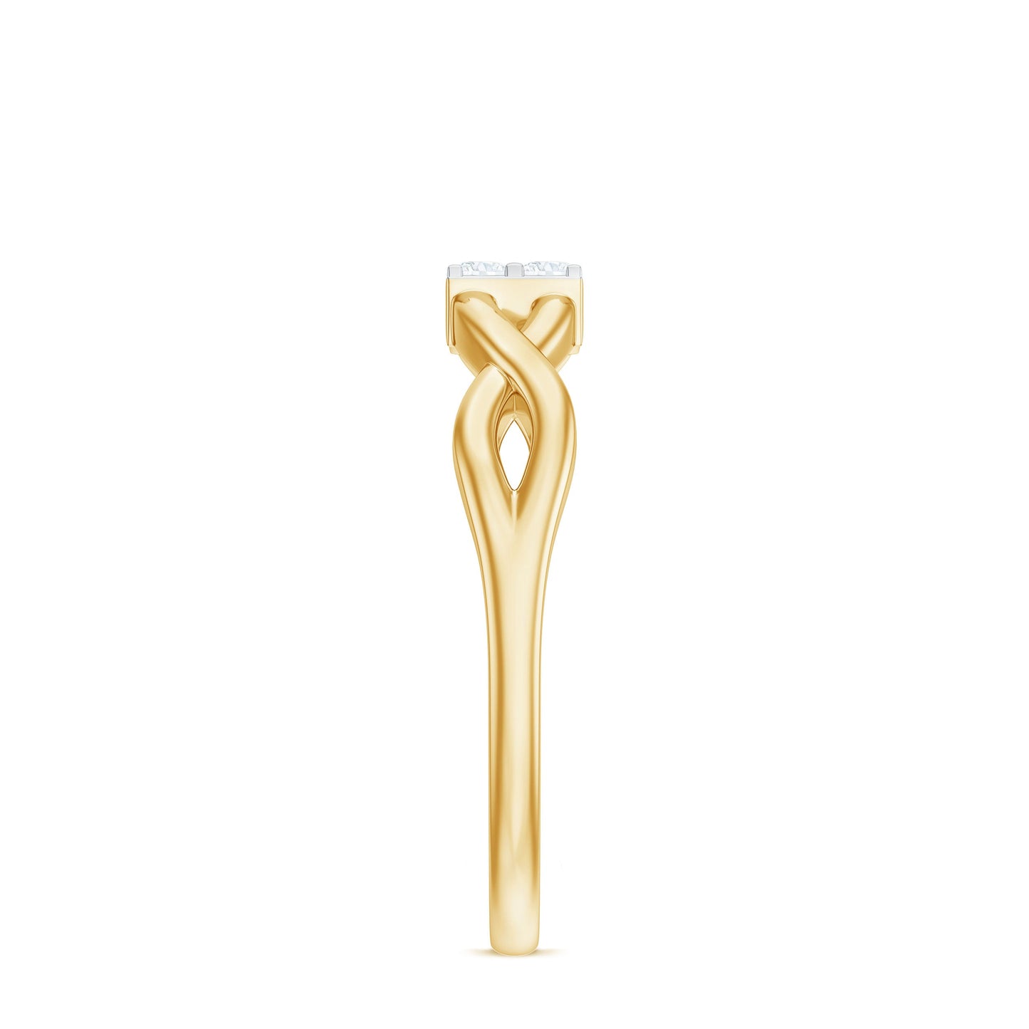 Contemporary Diamond Engagement Ring with Infinity Shank
