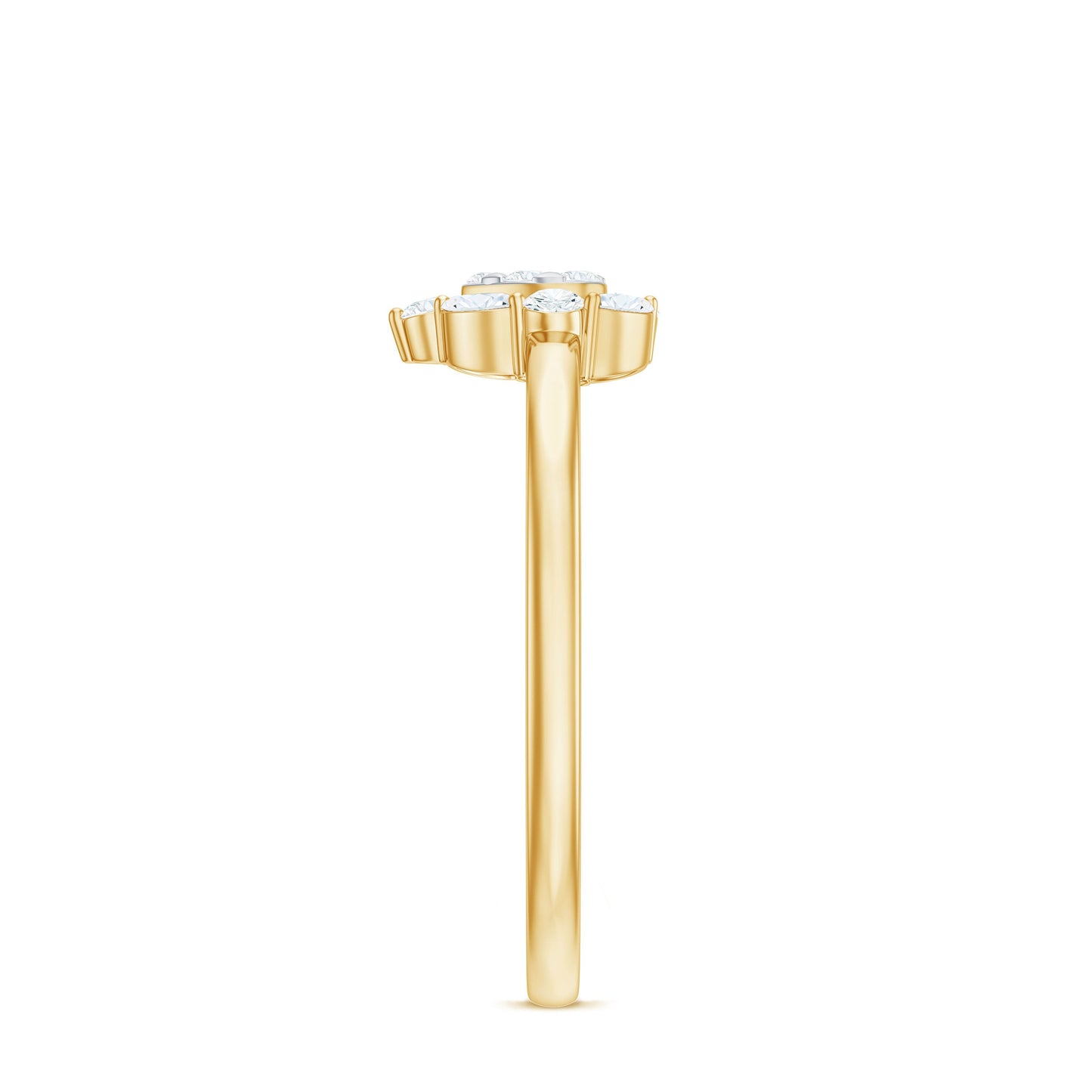 Minimal Diamond Heart Promise Ring for Valentines Day