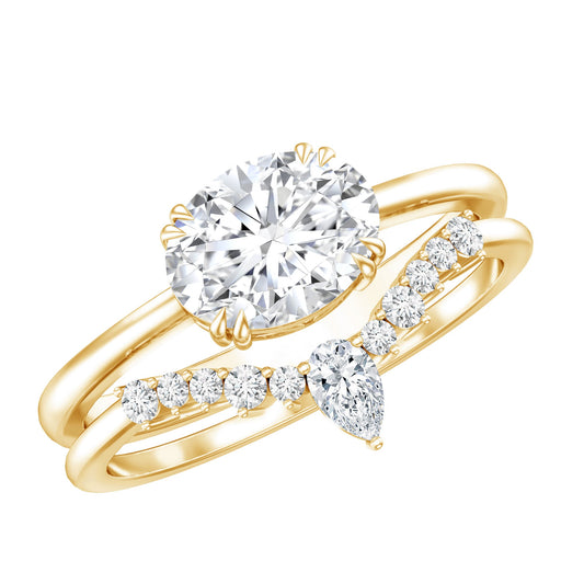 Certified 1.2 Carat Oval Lab Grown Diamond Engagement Ring With Enhancer