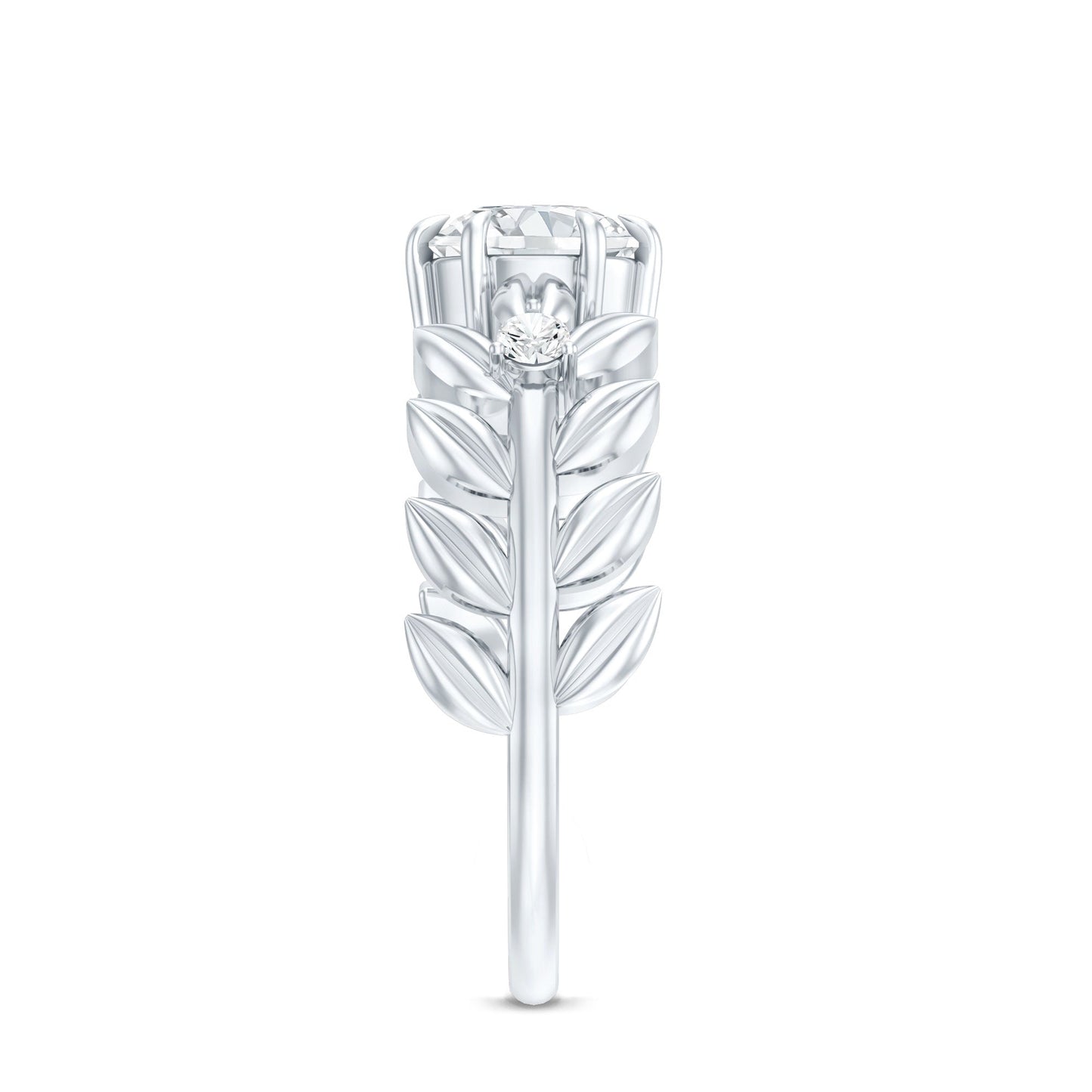 0.9 Carat Lab Grown Diamond Nature Inspired Engagement Ring