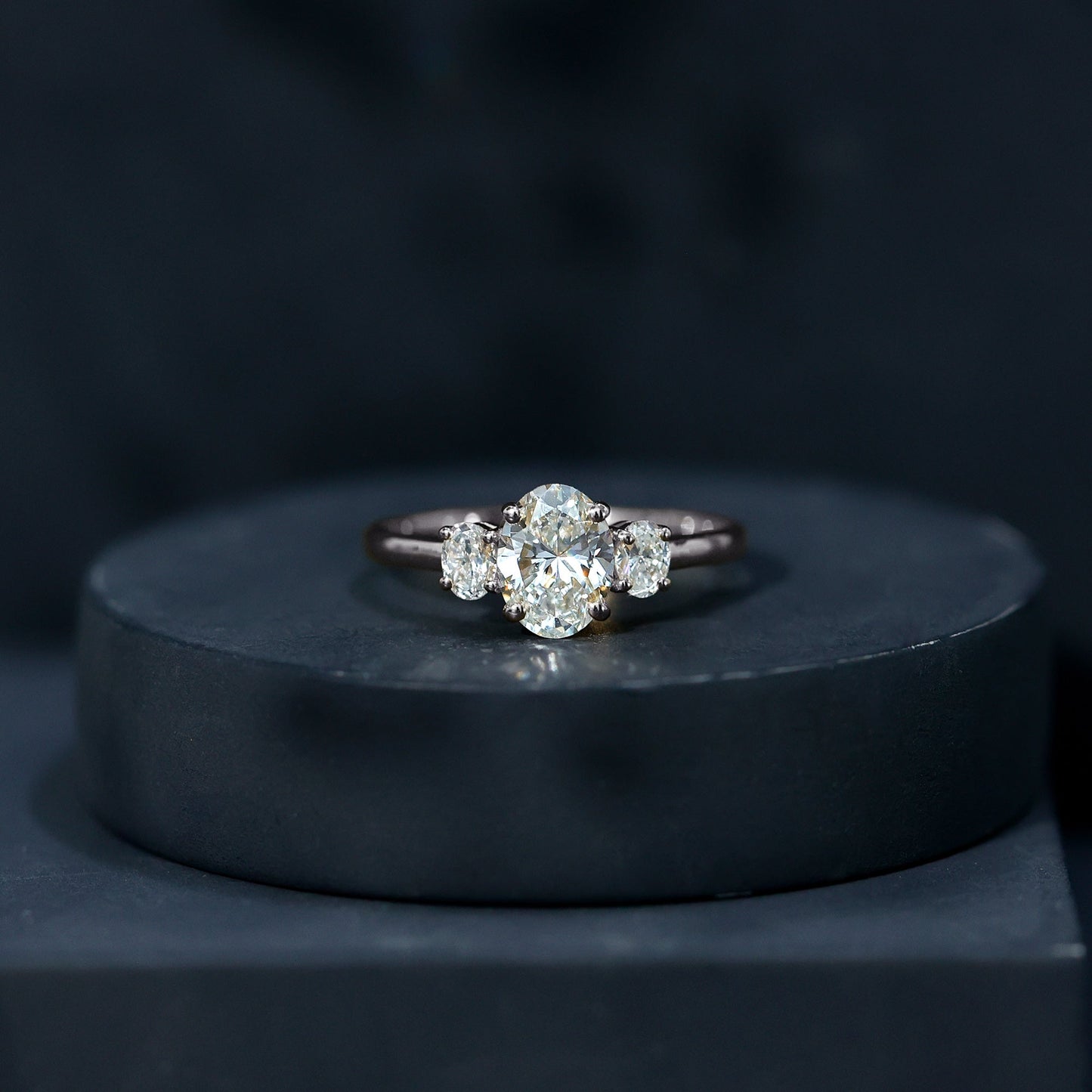 Certified Lab Grown Diamond 3 Stone Engagement Ring For Women