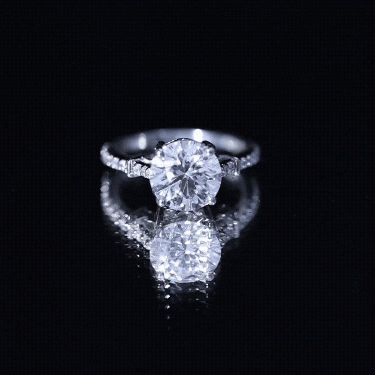 Certified 2 Carat Lab Grown Diamond Simple Engagement Ring