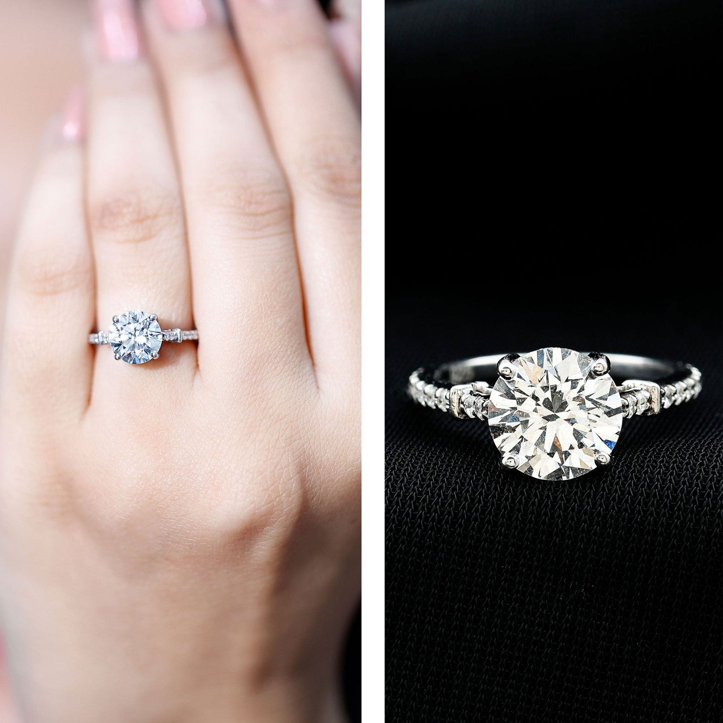 Certified 2 Carat Lab Grown Diamond Simple Engagement Ring