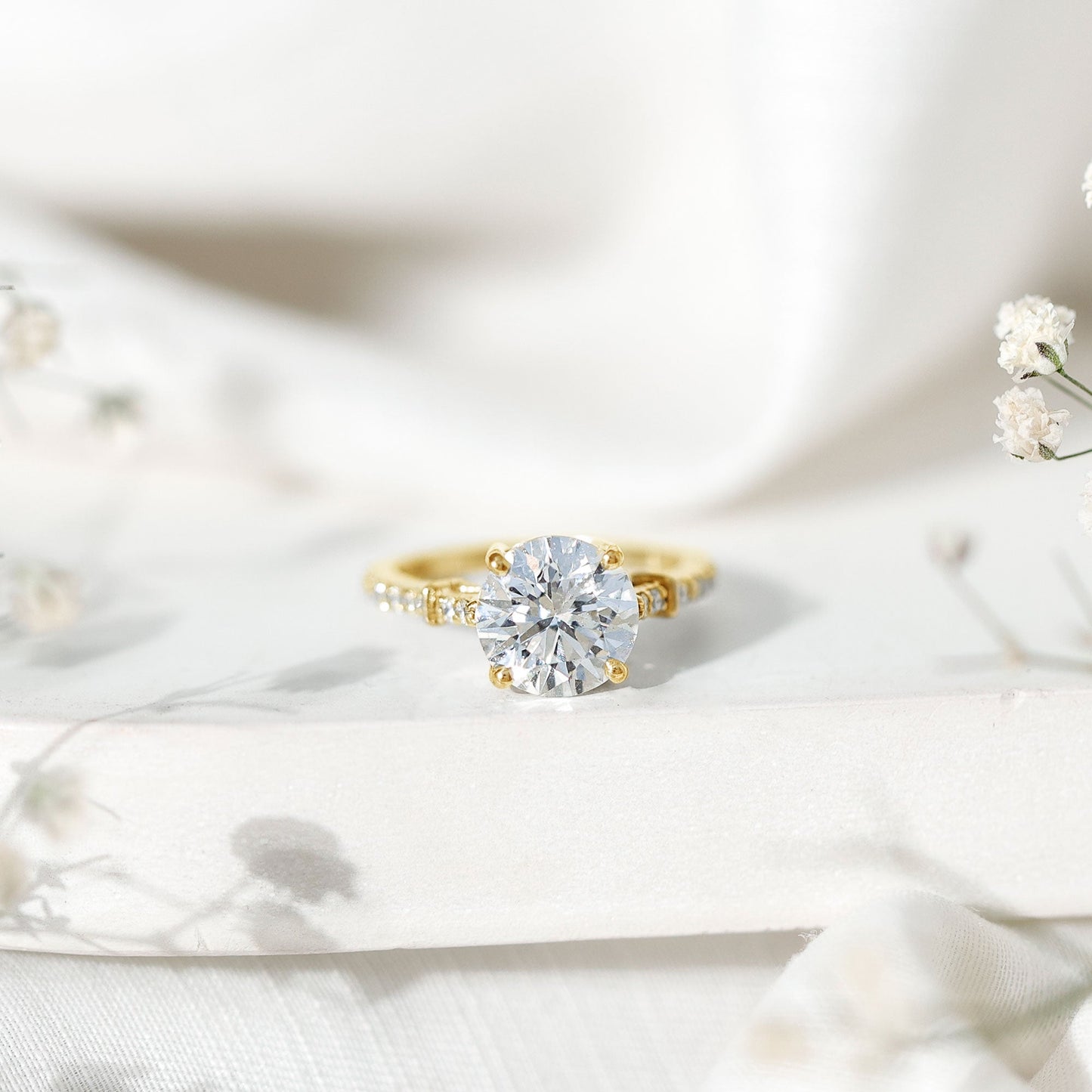 Certified 2 Carat Lab Grown Diamond Simple Engagement Ring