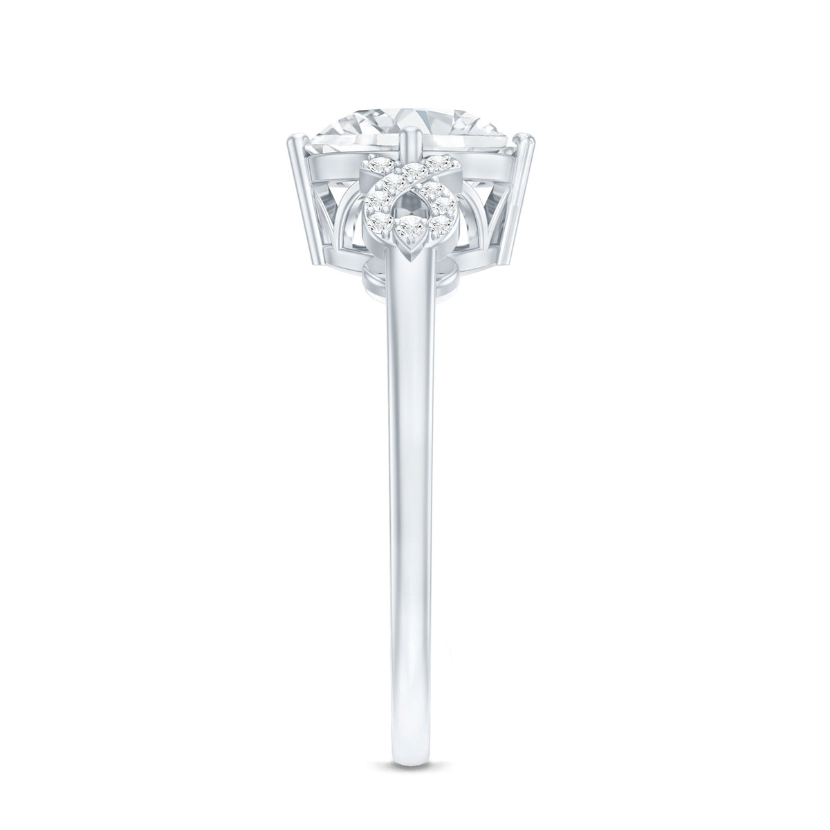 Certified 2 Carat Round Lab Grown Diamond Solitaire Engagement Ring