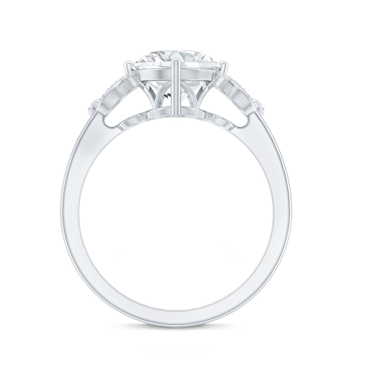 Certified 2 Carat Round Lab Grown Diamond Solitaire Engagement Ring