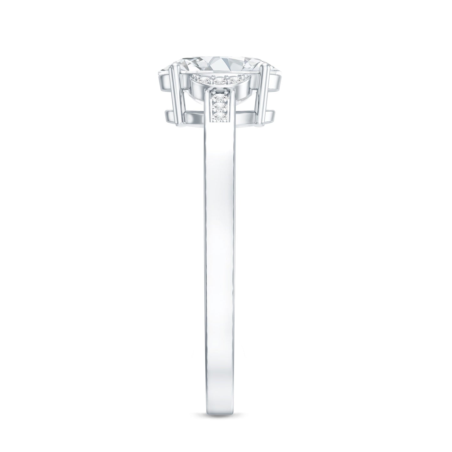 Certified 1.2 Carat Oval Lab Grown Diamond Solitaire Engagement Ring
