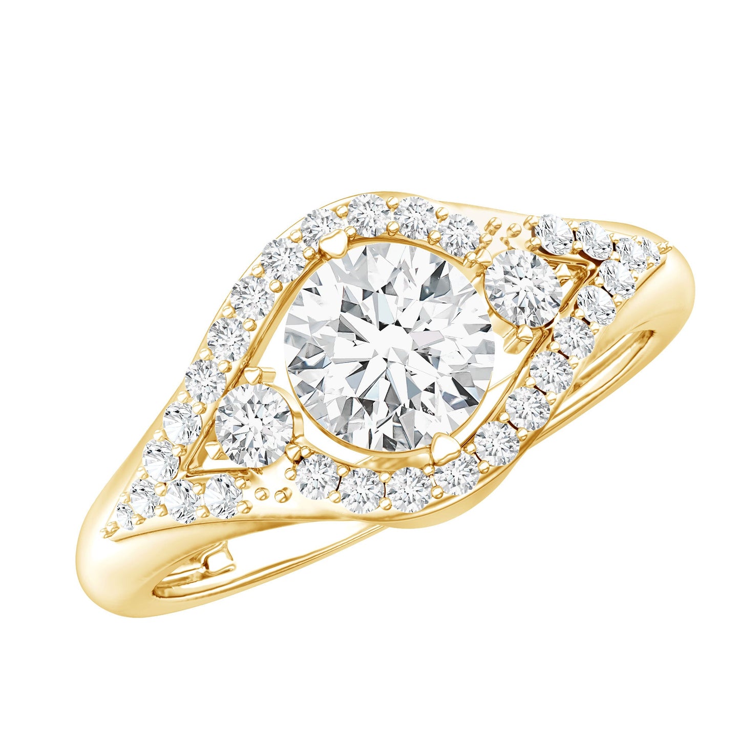 Certified 0.9 Carat Lab Grown Diamond Classic Engagement Ring