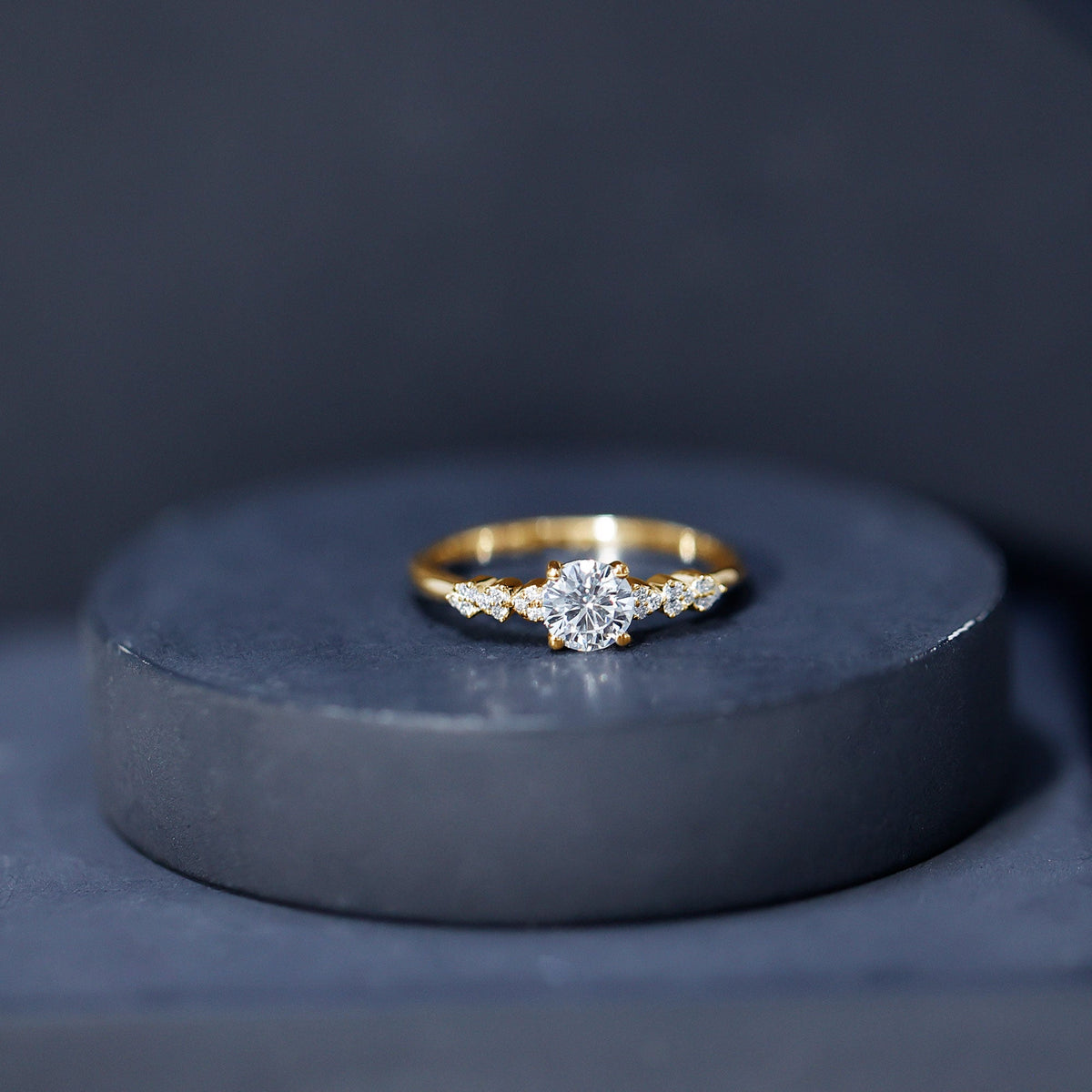 Certified 0.4 Carat Lab Grown Diamond Designer Engagement Ring
