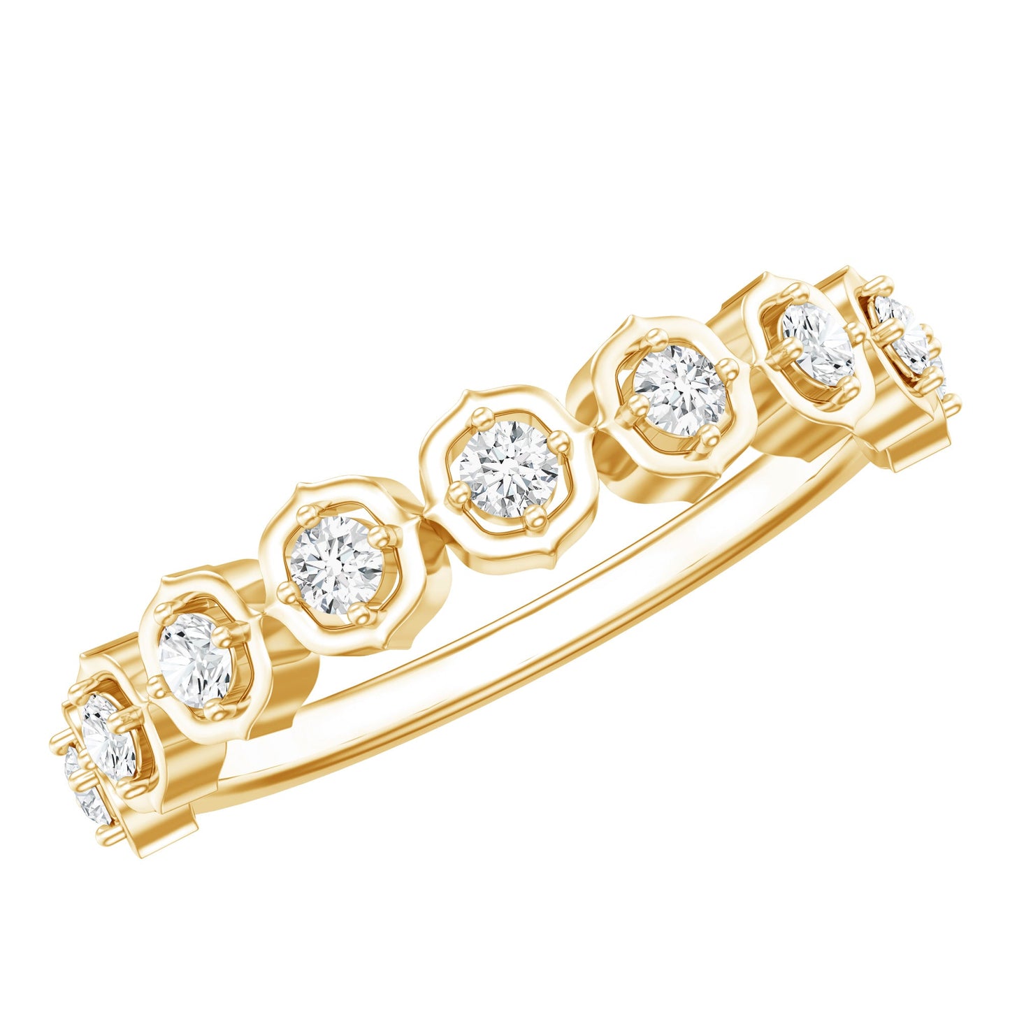 Certified Lab Grown Diamond Half Eternity Anniversary Ring