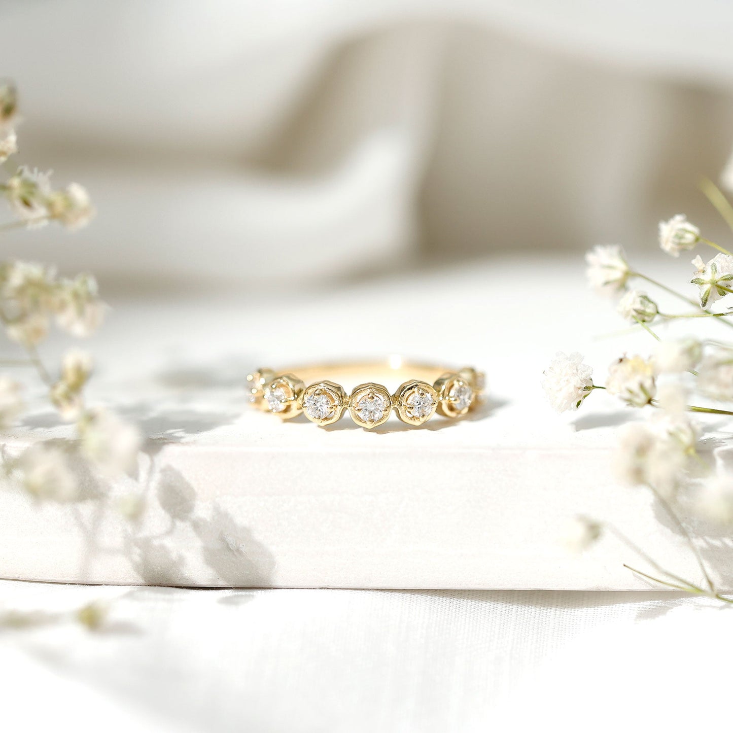 Certified Lab Grown Diamond Half Eternity Anniversary Ring