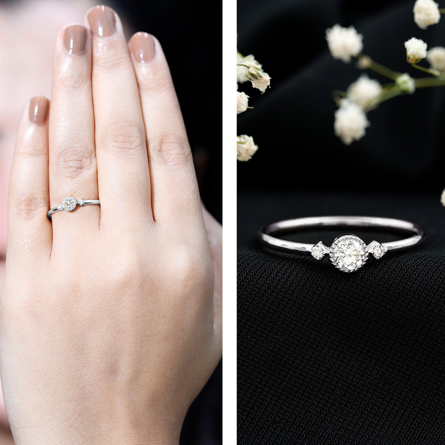 Certified Lab Grown Diamond Solitaire Promise Ring