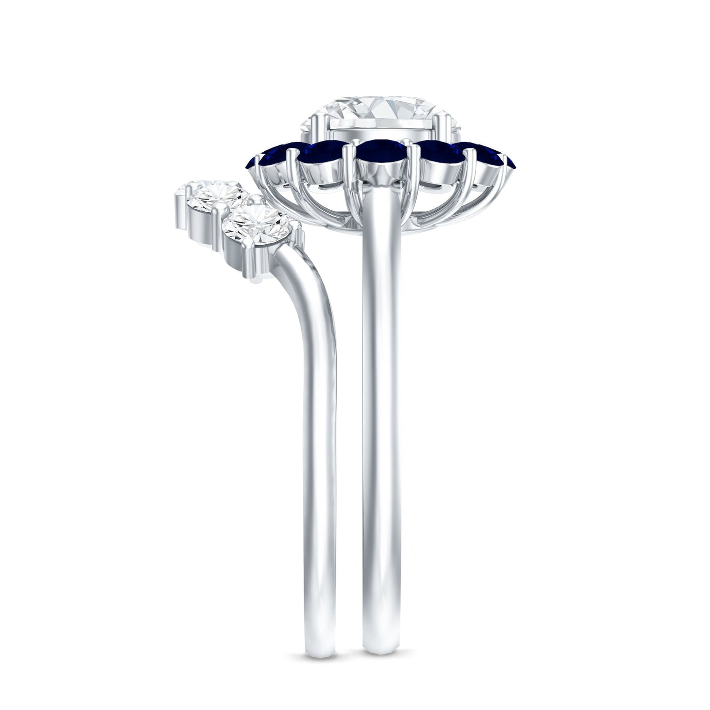 Certified 1.2 Carat Lab Grown Diamond Engagement Ring with Enhancer