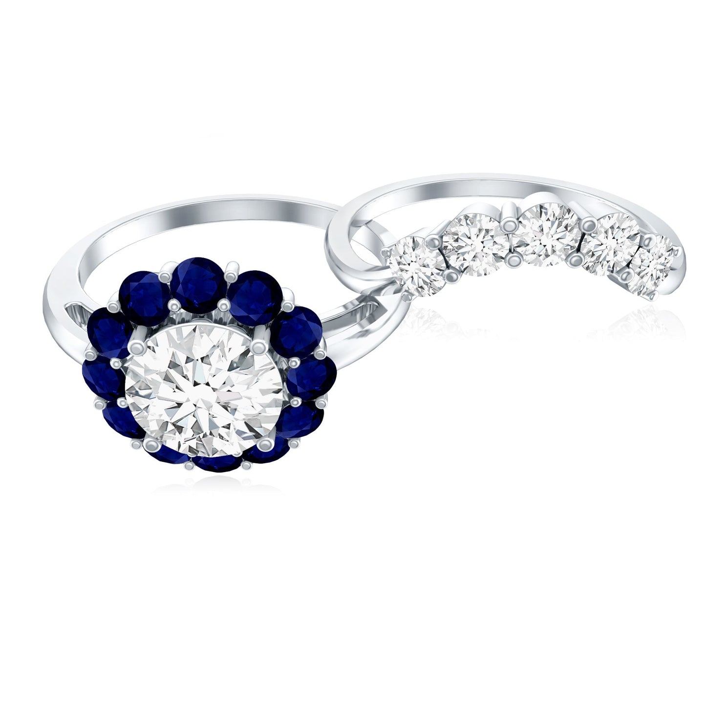 Certified 1.2 Carat Lab Grown Diamond Engagement Ring with Enhancer