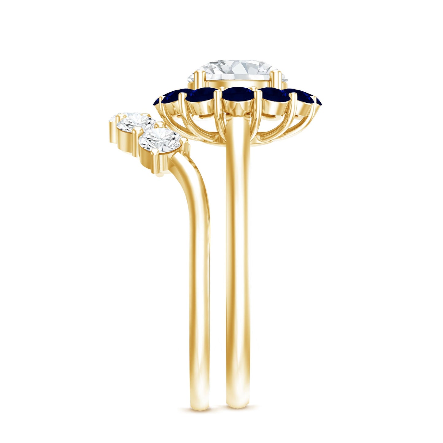 Certified 1.2 Carat Lab Grown Diamond Engagement Ring with Enhancer