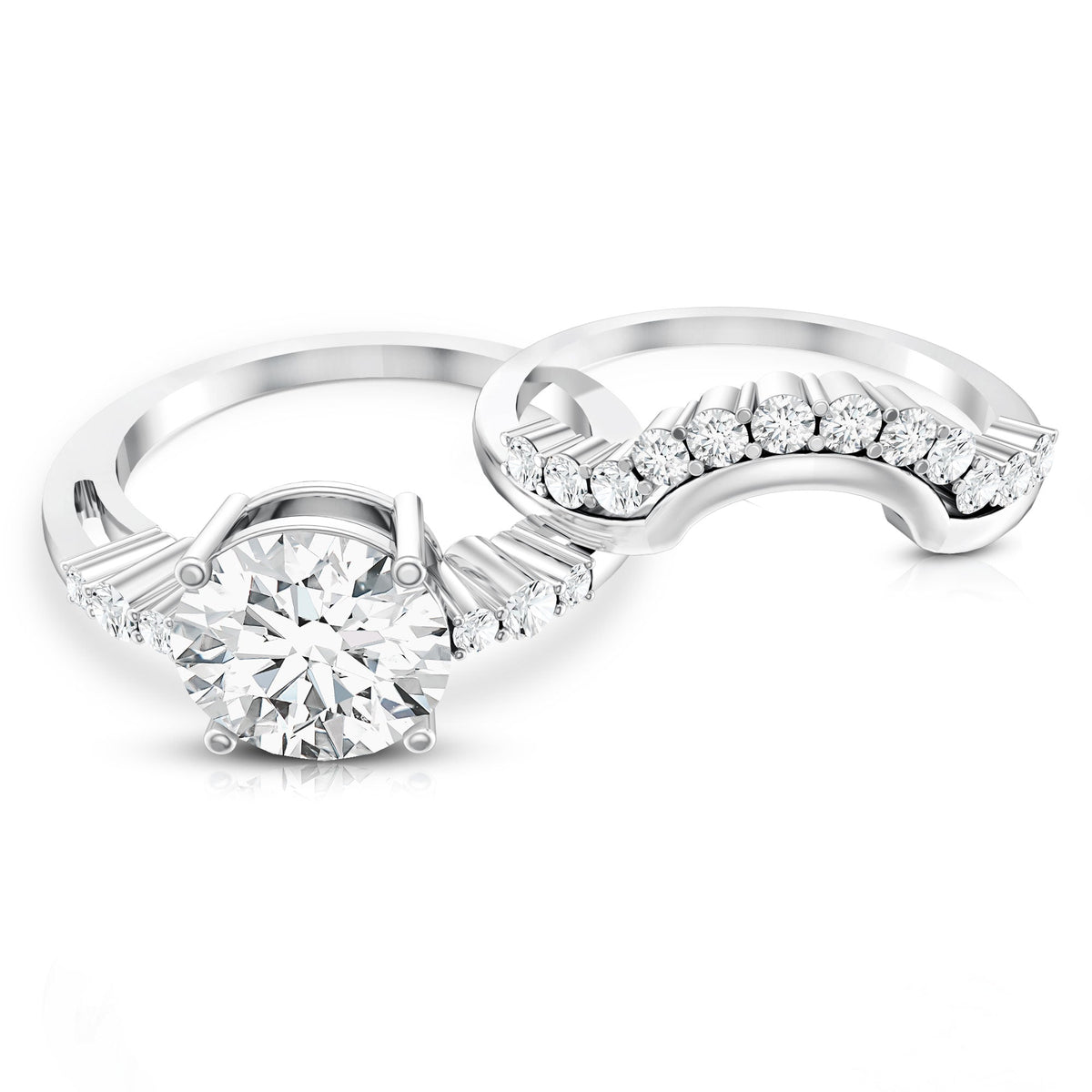 2 Carat IGI Certified Lab Grown Diamond Engagement Ring with Wedding Band