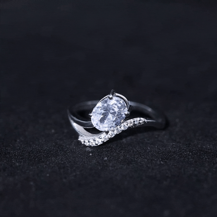 Certified 1.2 Carat Lab Grown Diamond Oval Engagement Ring For Women