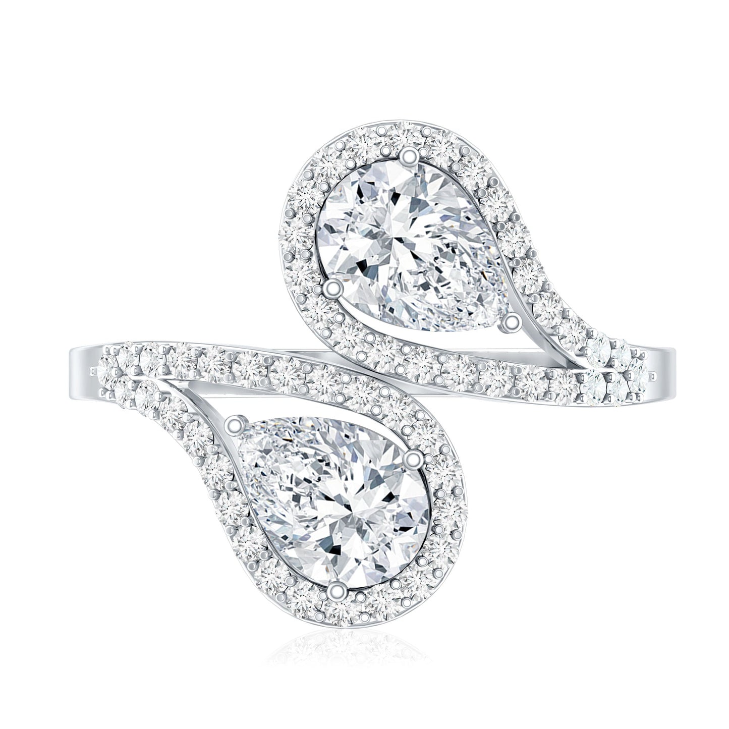 Certified Lab Diamond Toi Et Moi Designer Engagement Ring