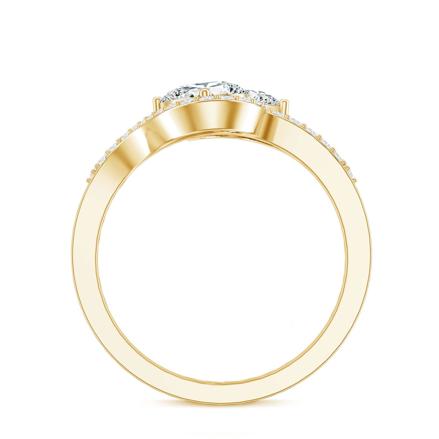 Certified Lab Diamond Toi Et Moi Designer Engagement Ring