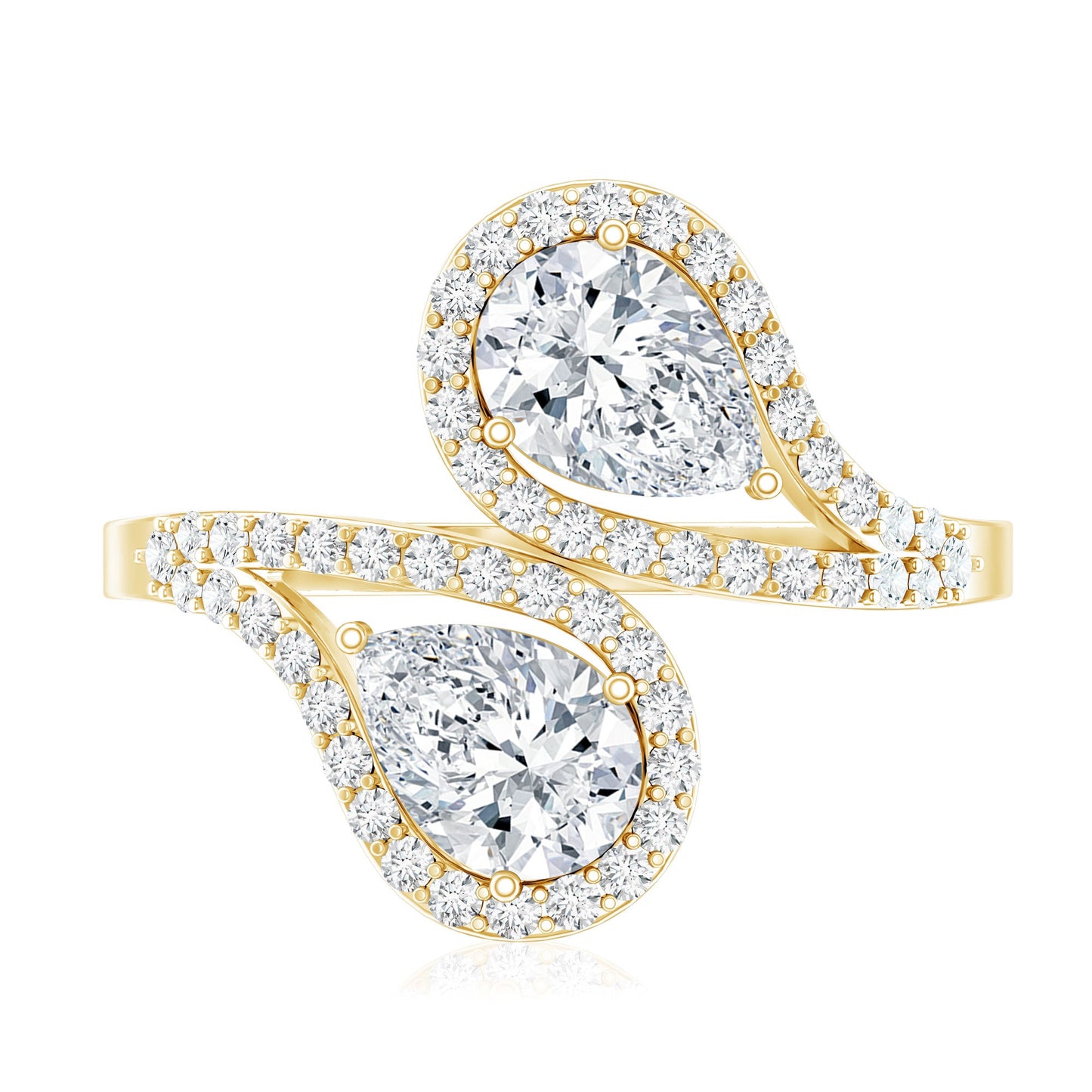 Certified Lab Diamond Toi Et Moi Designer Engagement Ring
