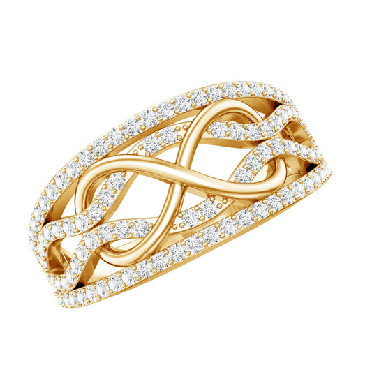 Certified Lab Grown Diamond Infinity Wedding Band Ring