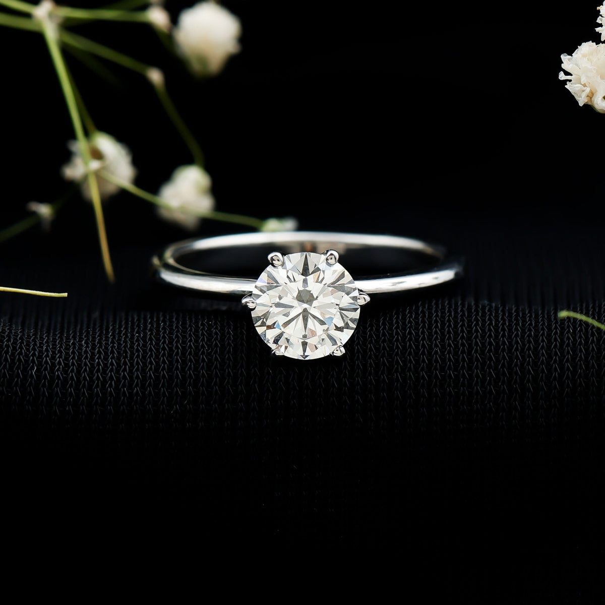 1 Carat Lab Grown Diamond Solitaire Engagement Ring with IGI Certificate