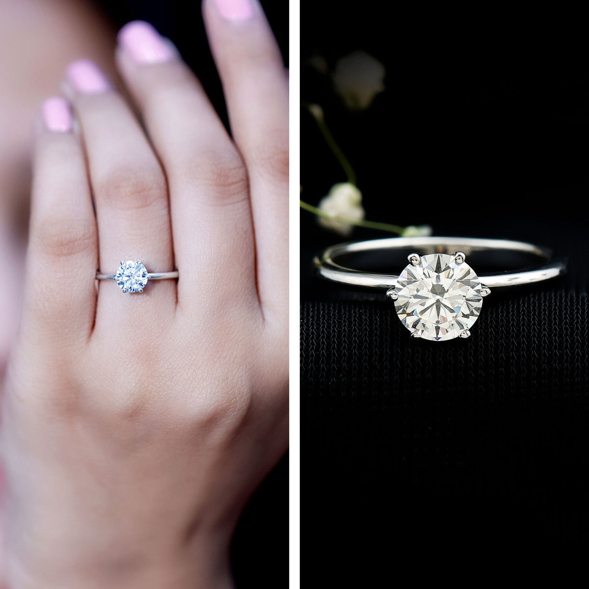 1 Carat Lab Grown Diamond Solitaire Engagement Ring with IGI Certificate