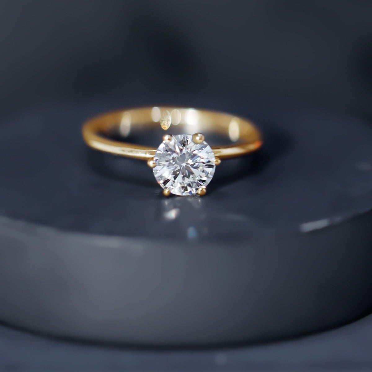 1 Carat Lab Grown Diamond Solitaire Engagement Ring with IGI Certificate
