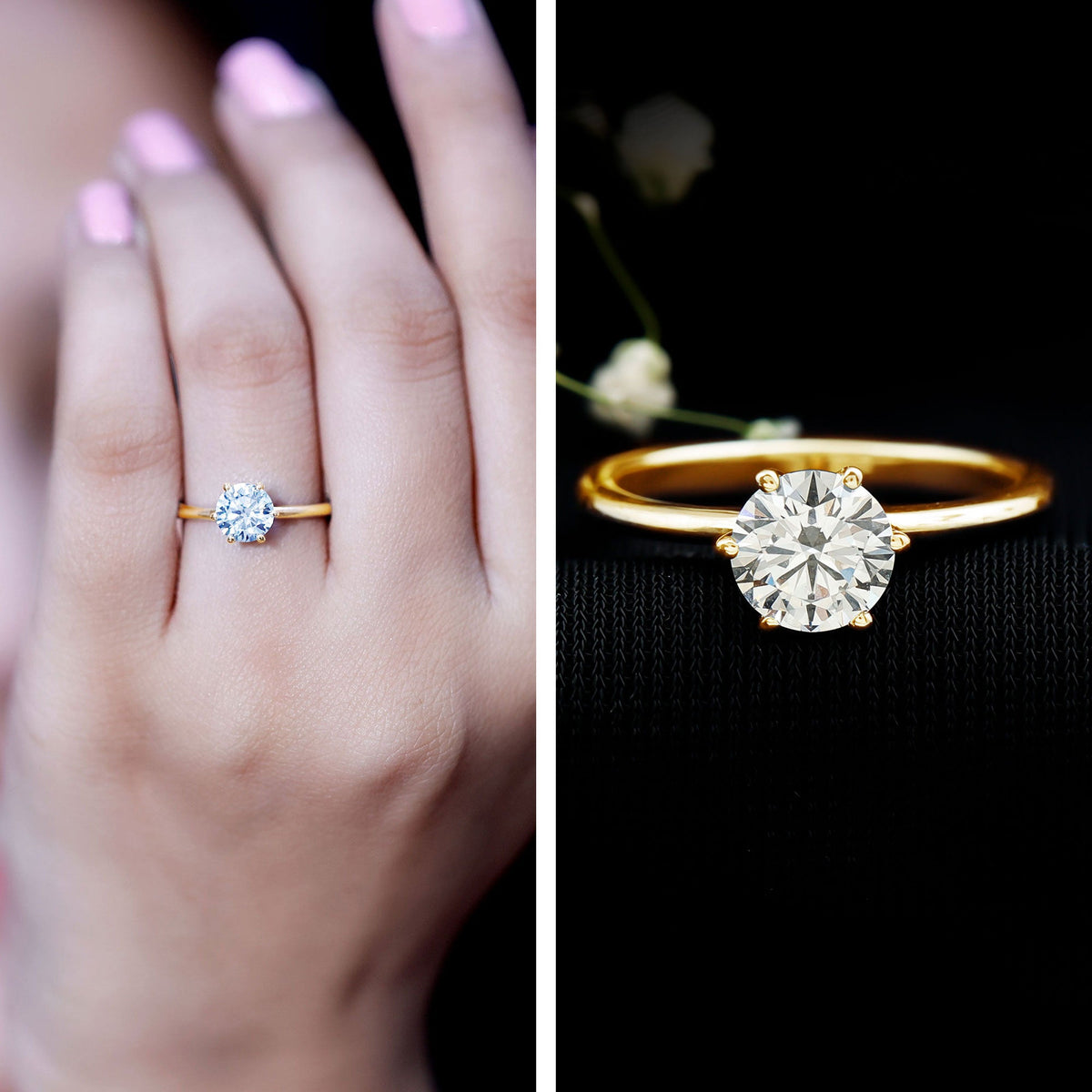 1 Carat Lab Grown Diamond Solitaire Engagement Ring with IGI Certificate
