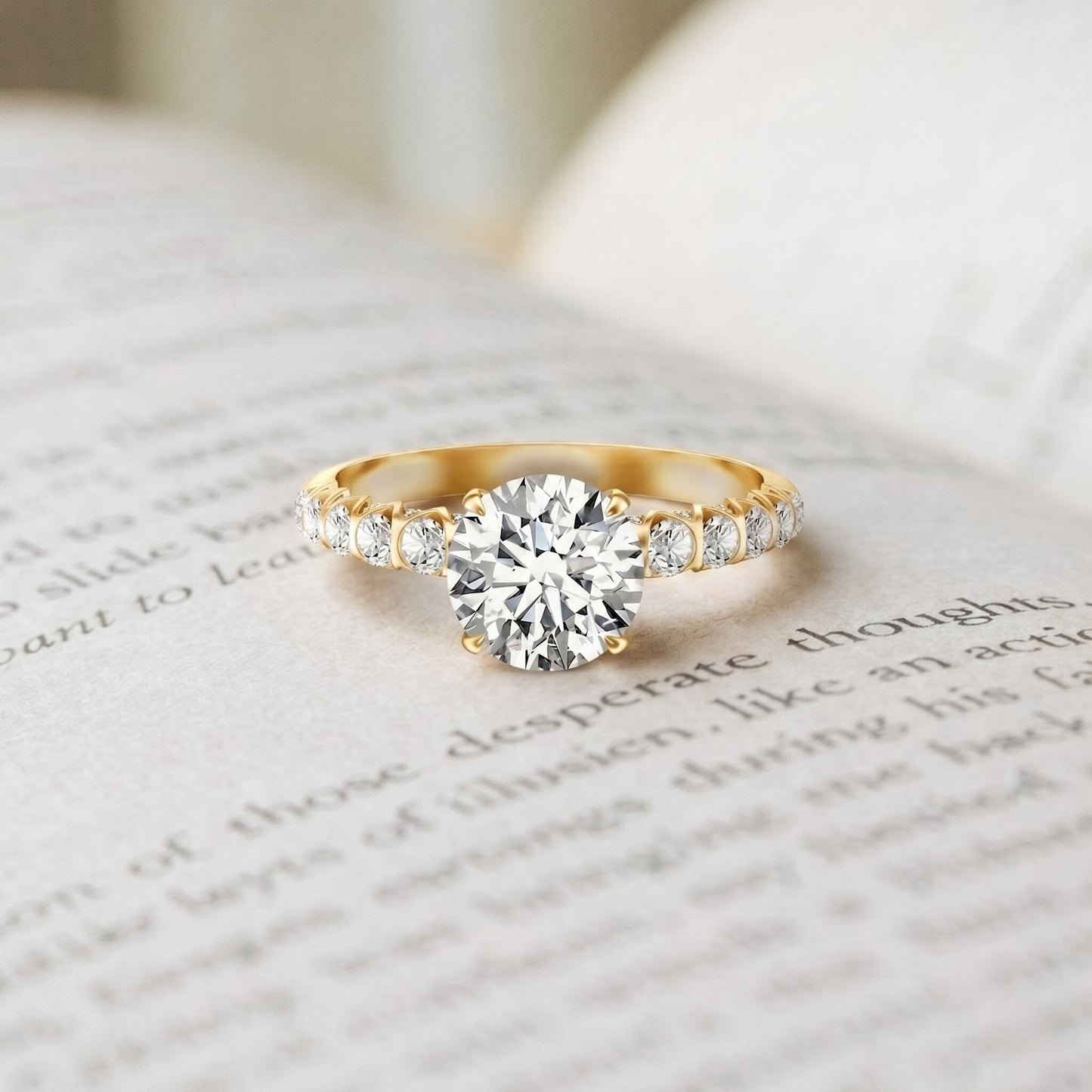 2 Carat Lab Grown Diamond Round Engagement Ring with IGI Certificate