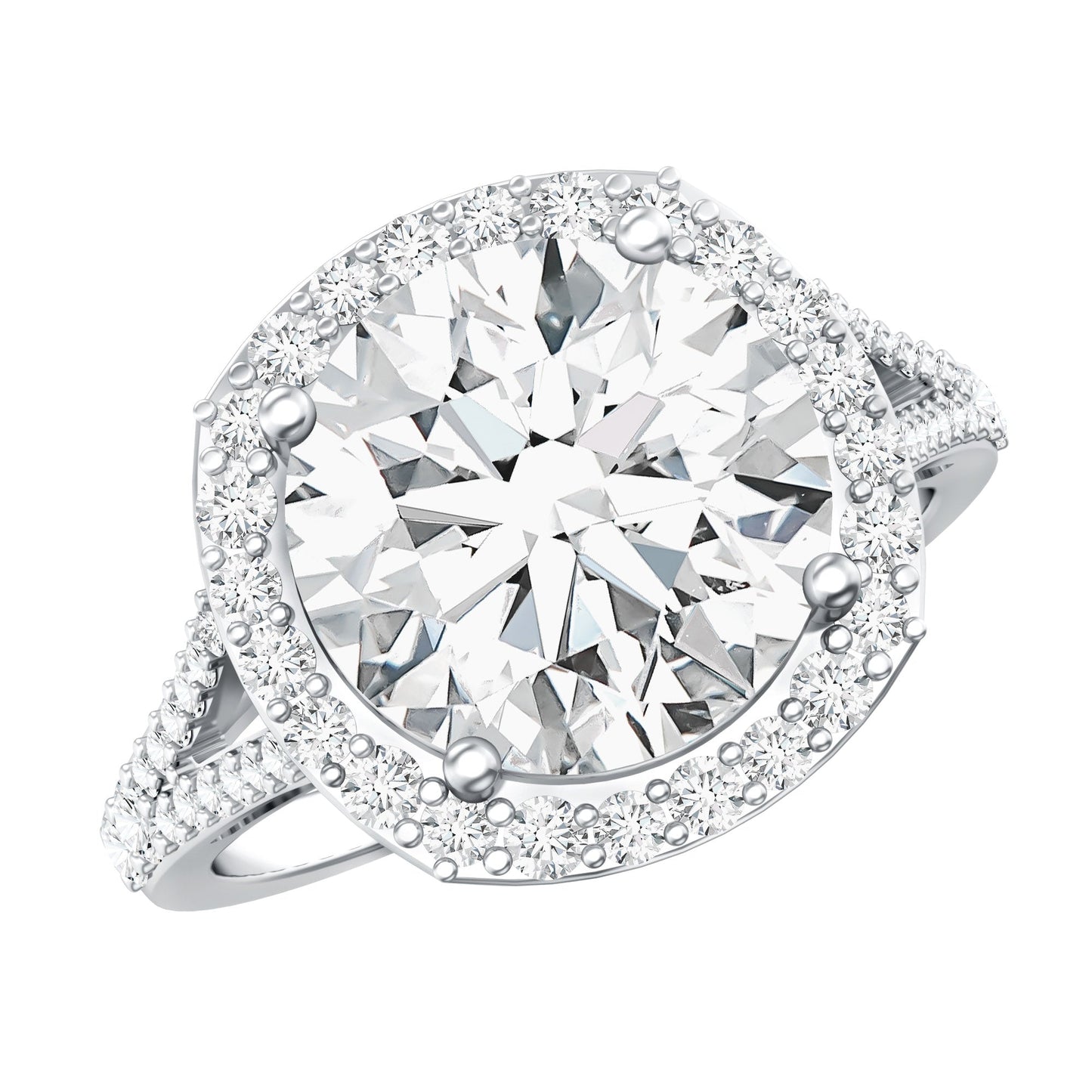 5 Carat Lab Grown Big Diamond Engagement Ring with IGI Certificate