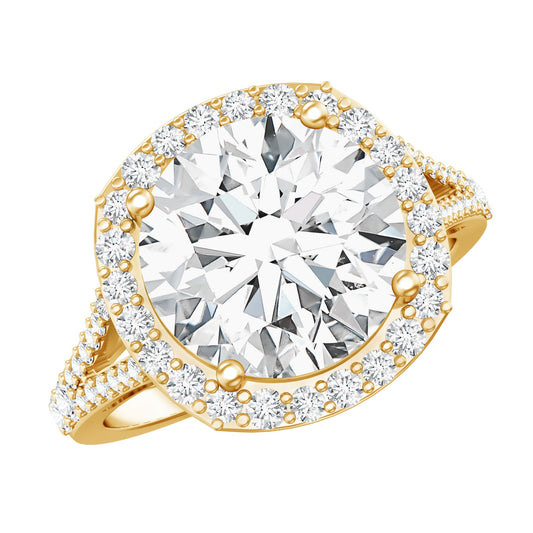 5 Carat Lab Grown Big Diamond Engagement Ring with IGI Certificate