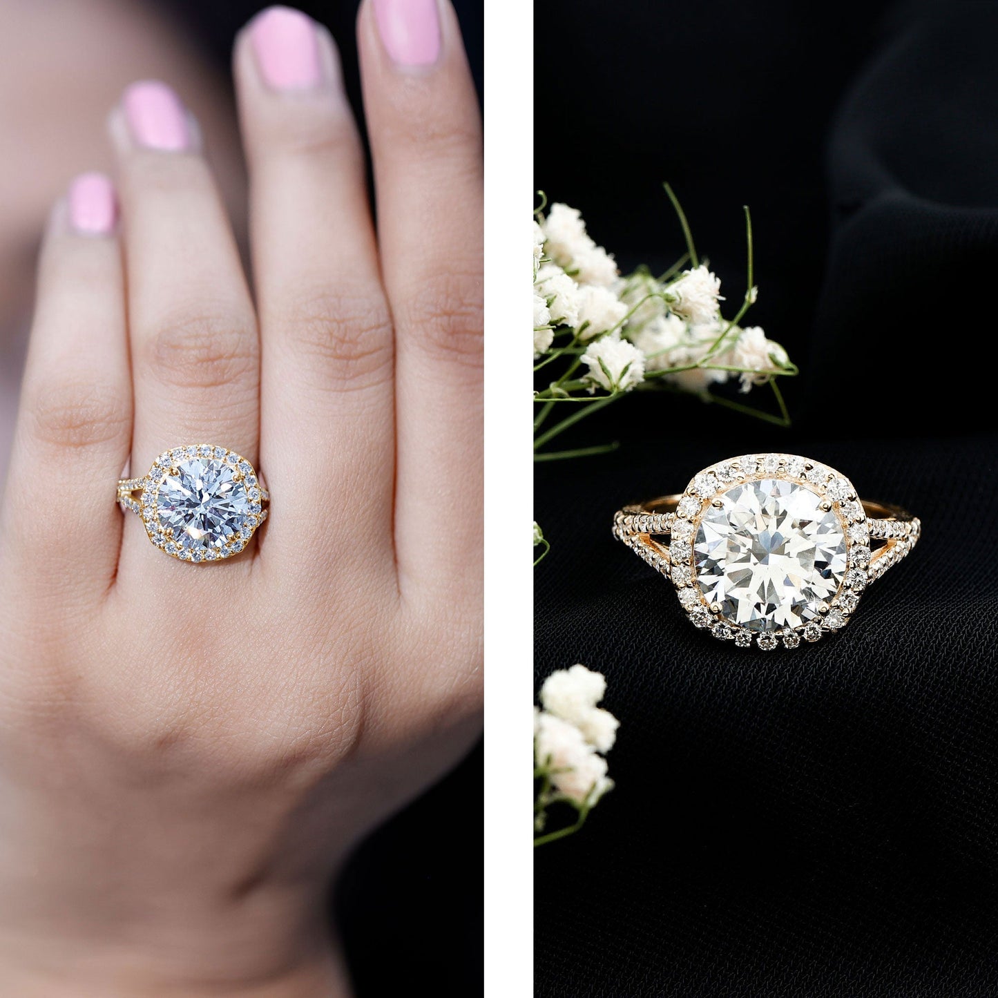 5 Carat Lab Grown Big Diamond Engagement Ring with IGI Certificate