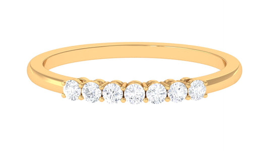 Minimalist Diamond Wedding Band Ring with Certificate