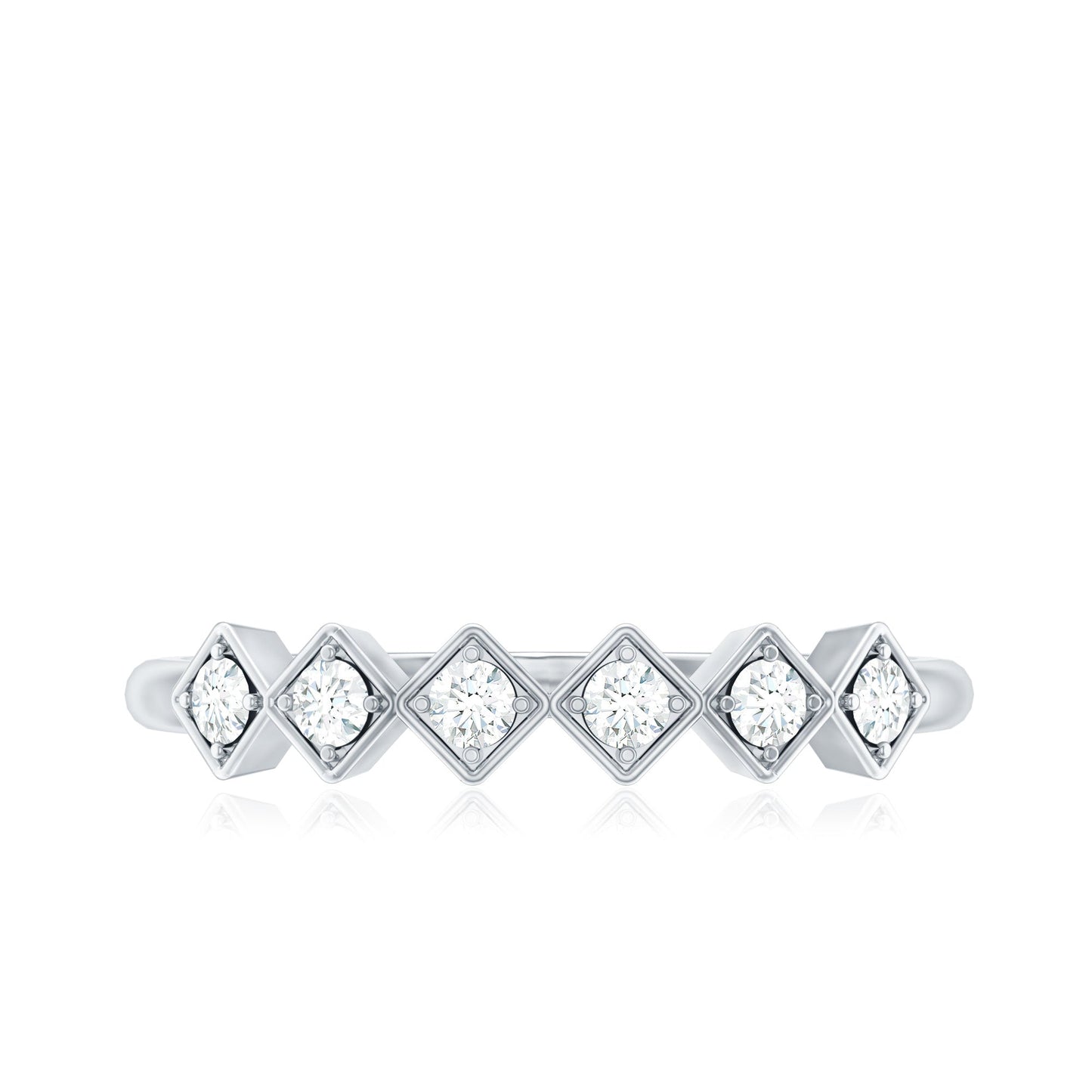 Minimal Diamond Geometric Half Eternity Ring