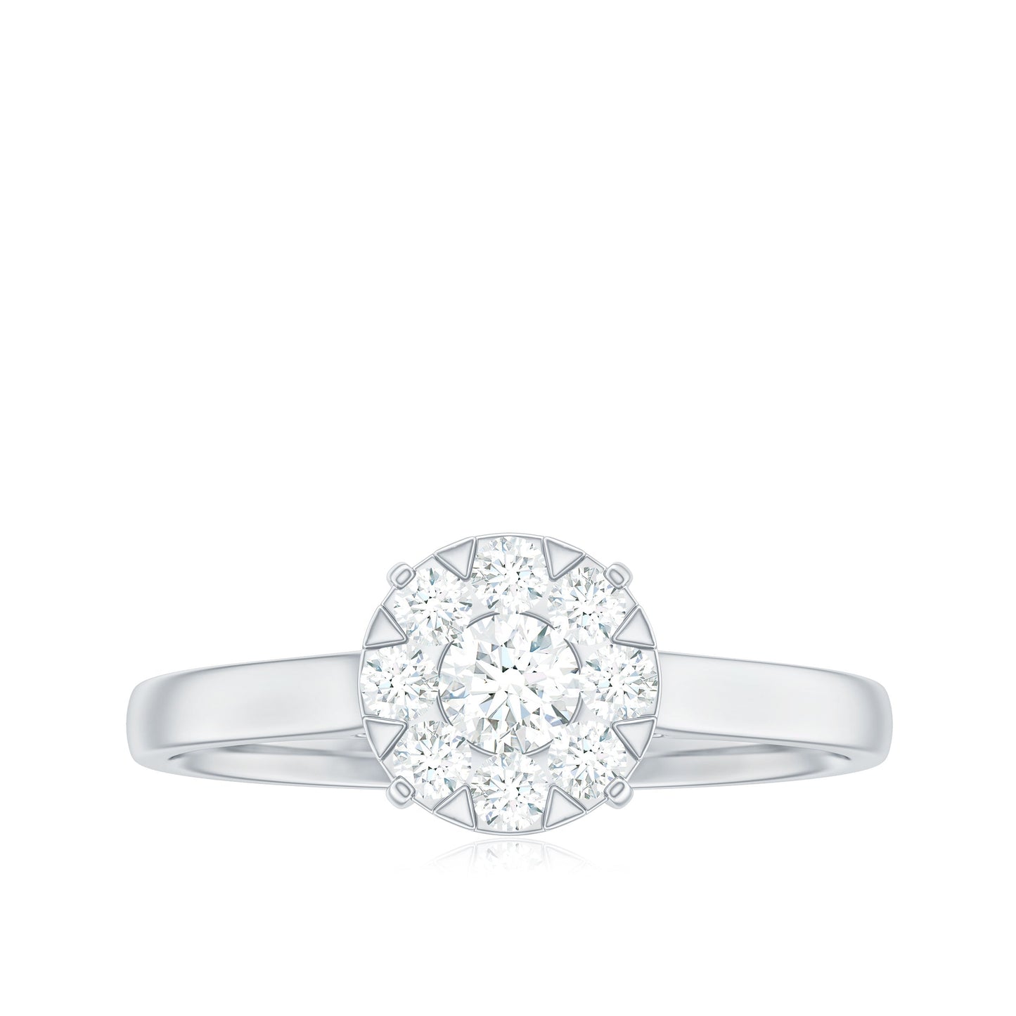 Natural Diamond Promise Ring in Illusion Set