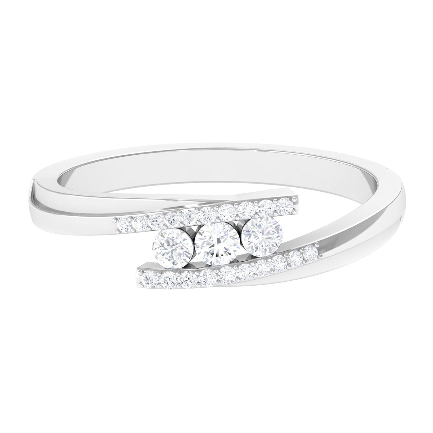 Round Diamond Three Stone Promise Ring