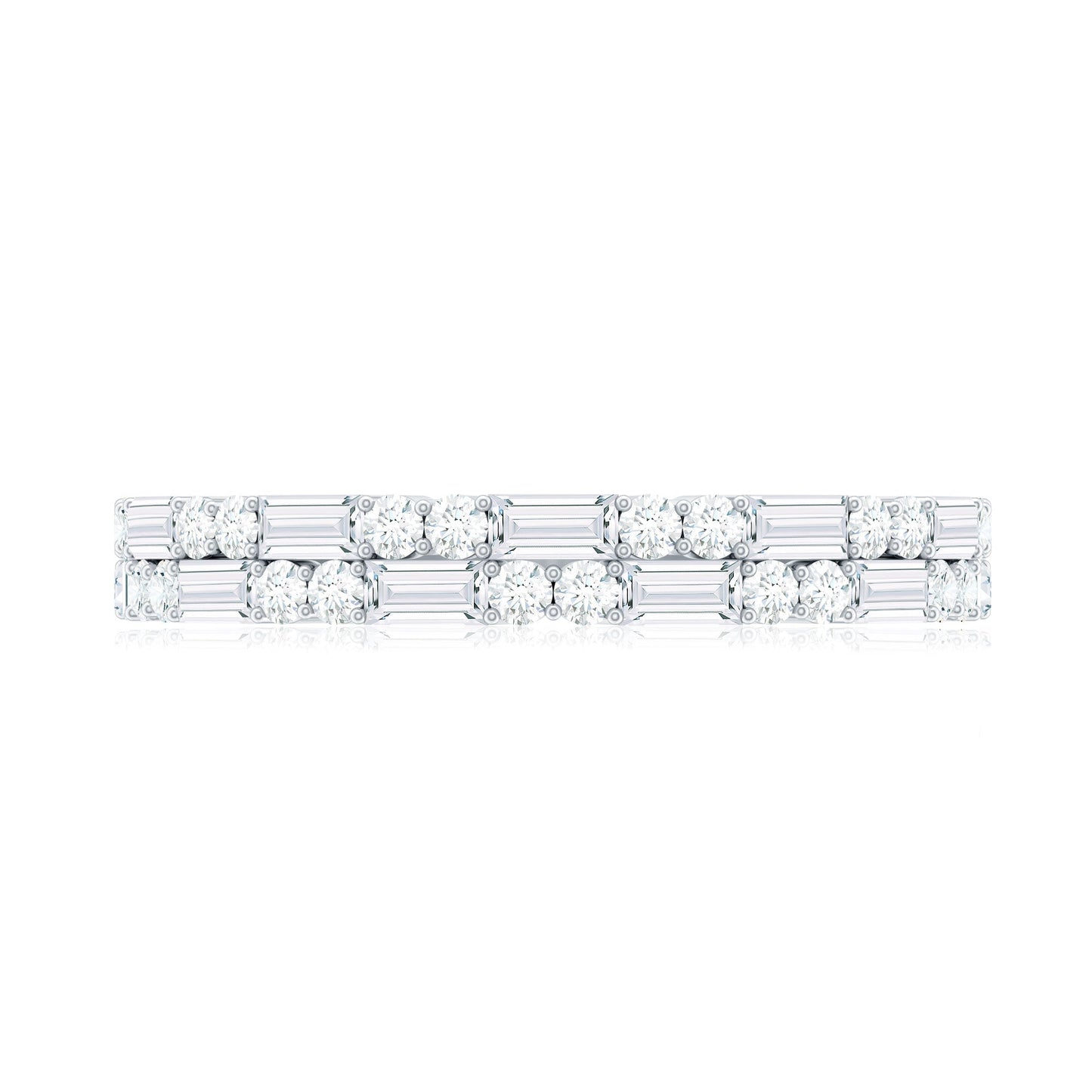 Natural Diamond Half Eternity Anniversary Ring in East West Style