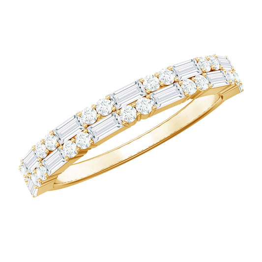 Natural Diamond Half Eternity Anniversary Ring in East West Style