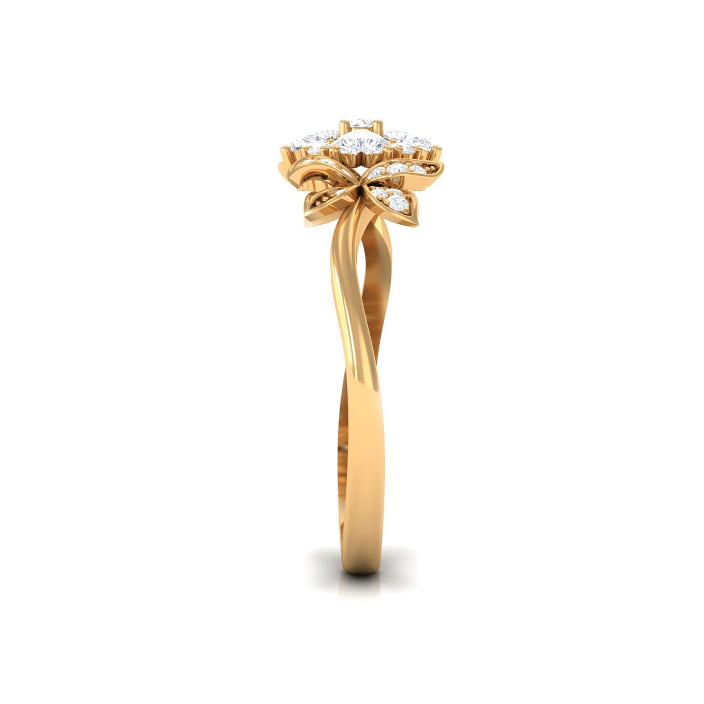 Nature Inspired Diamond Engagement Ring for Women