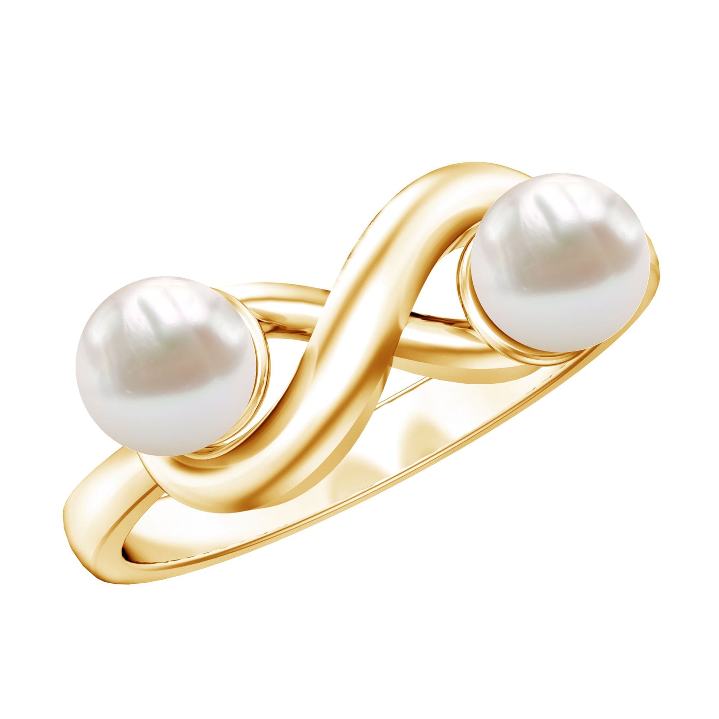 Toi et Moi Freshwater Pearl Infinity Promise Ring