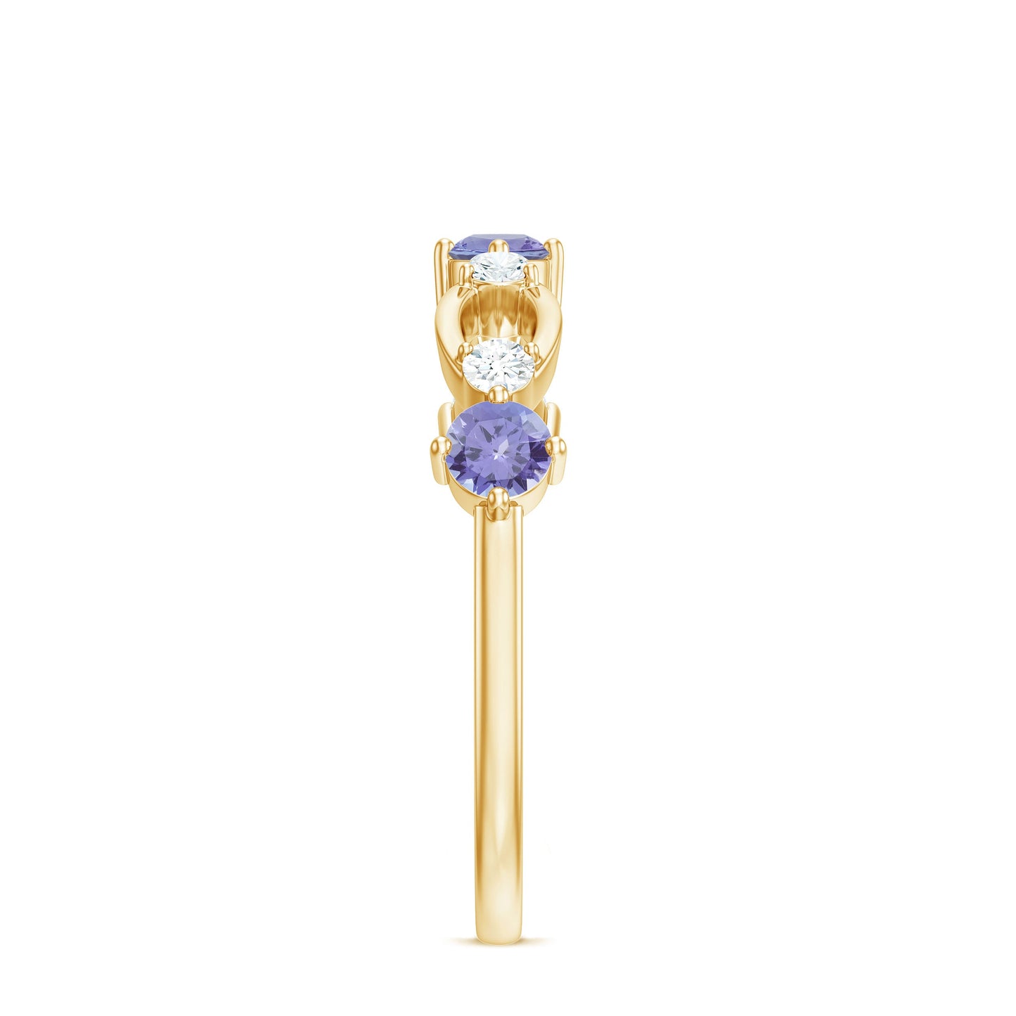 Natural Tanzanite Diamond Ring for Promise