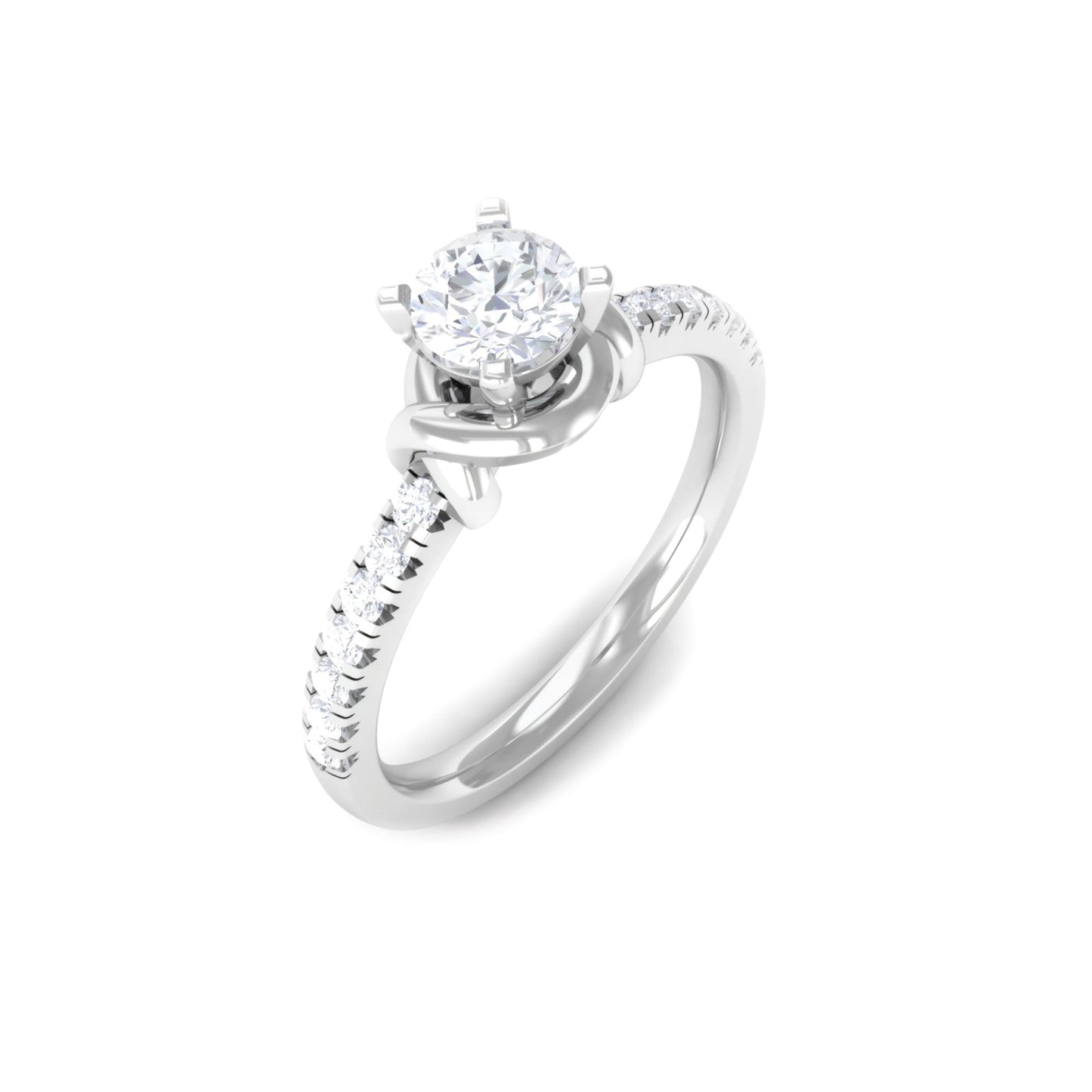Genuine Diamond Promise Ring for Proposal
