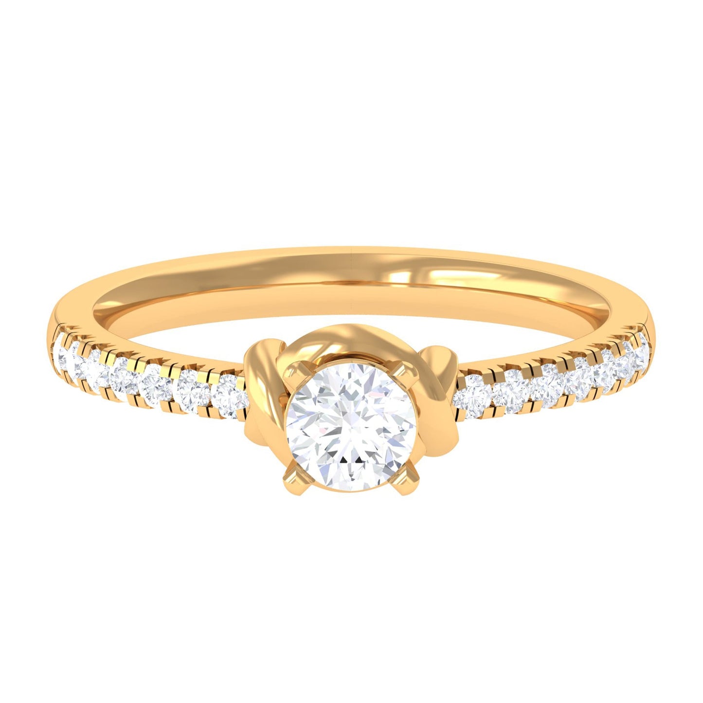 Genuine Diamond Promise Ring for Proposal