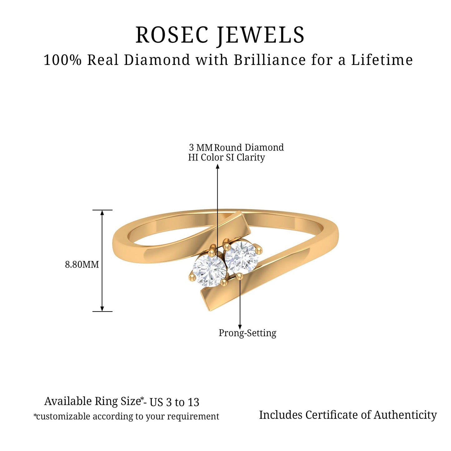 Diamond Toi Et Moi Ring For Her