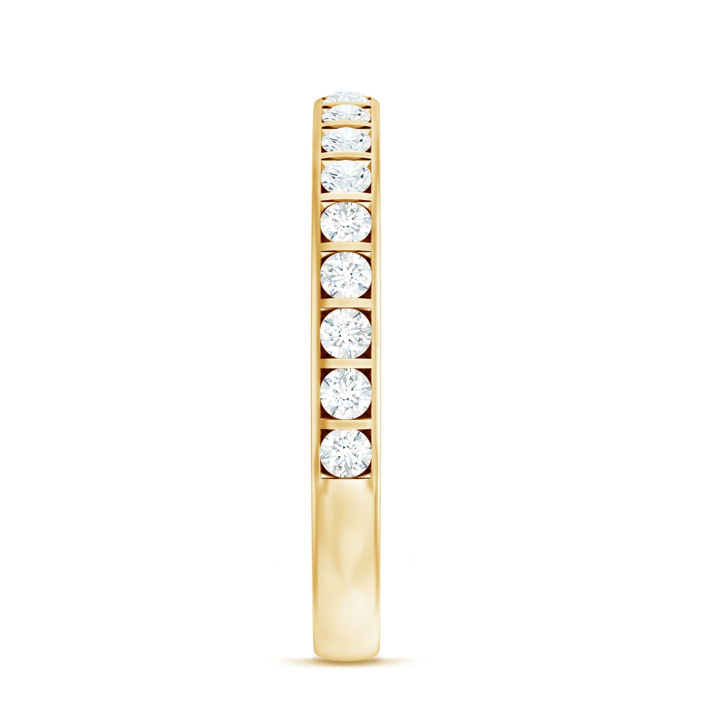 Bar Set Moissanite Half Eternity Band For Women