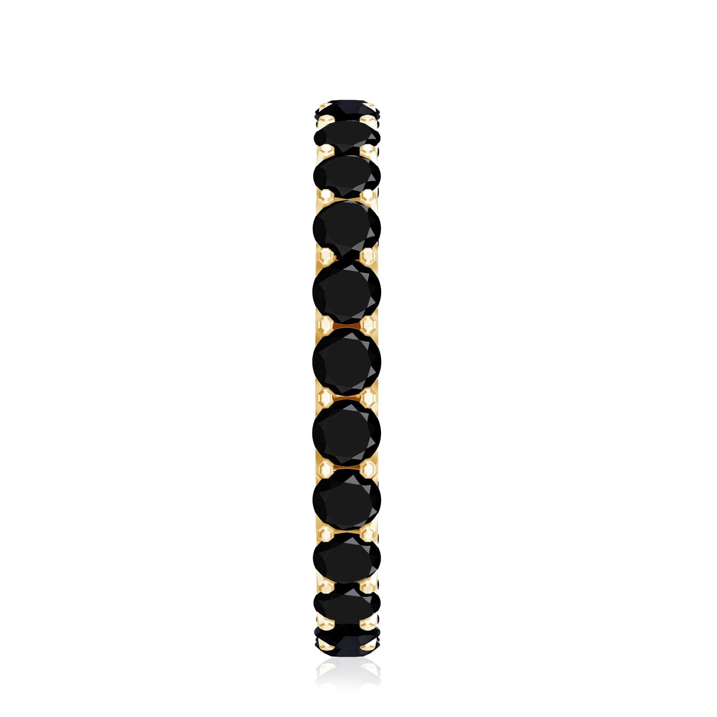 Certified Black Onyx Stackable Wedding Band for Women