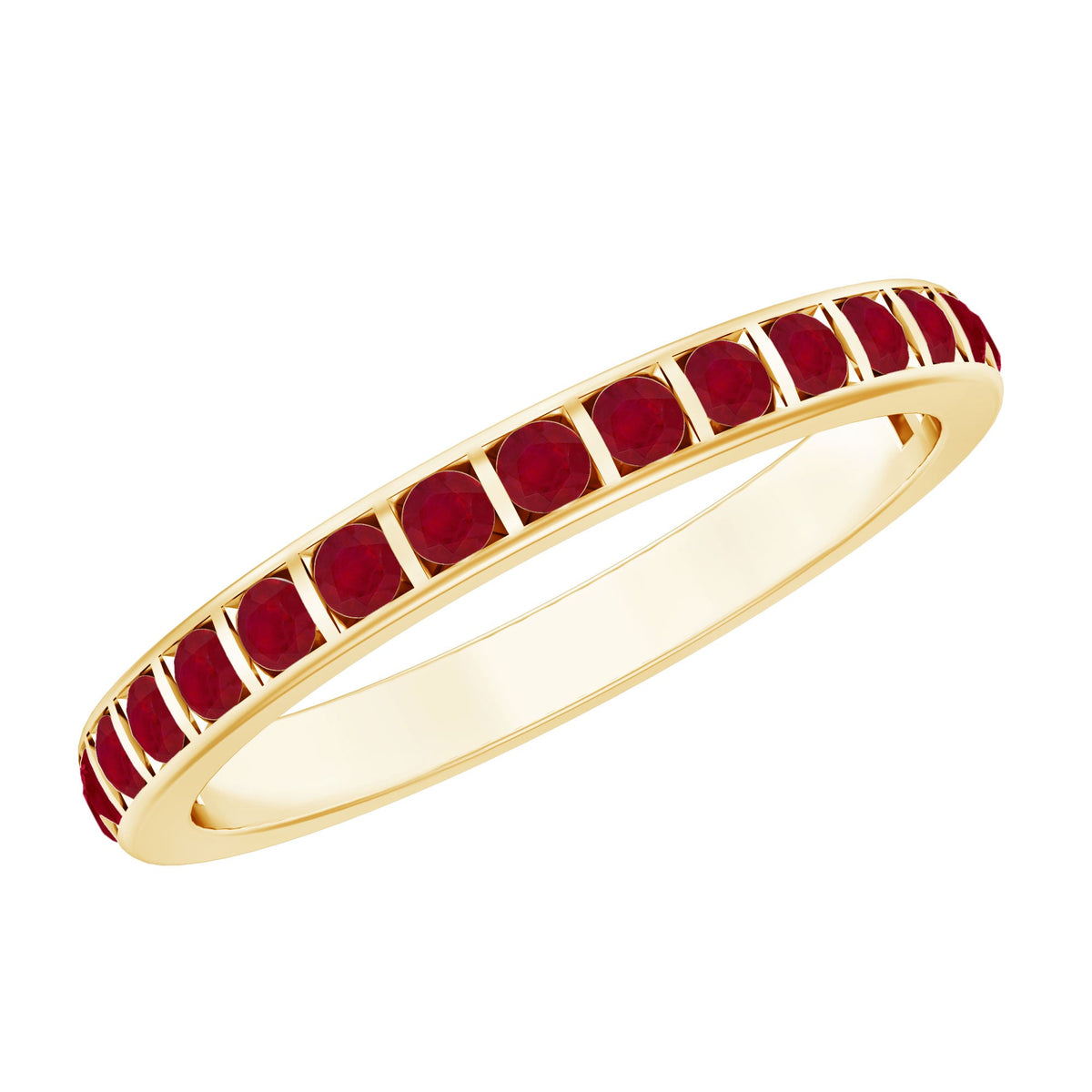 Bar Set Ruby Contemporary Eternity Ring
