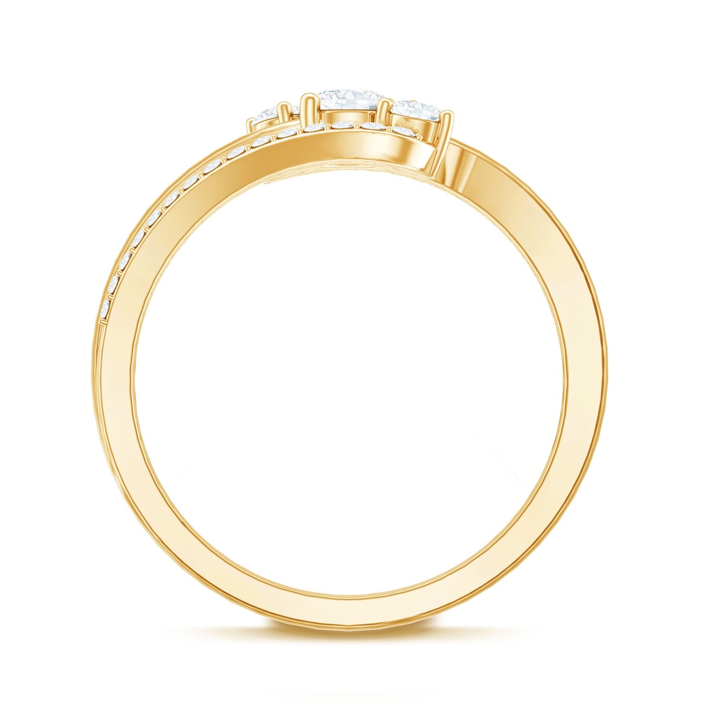 Certified Diamond 3 Stone Engagement Ring