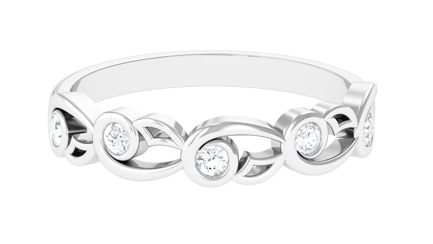Contemporary Diamond Band Ring for Women